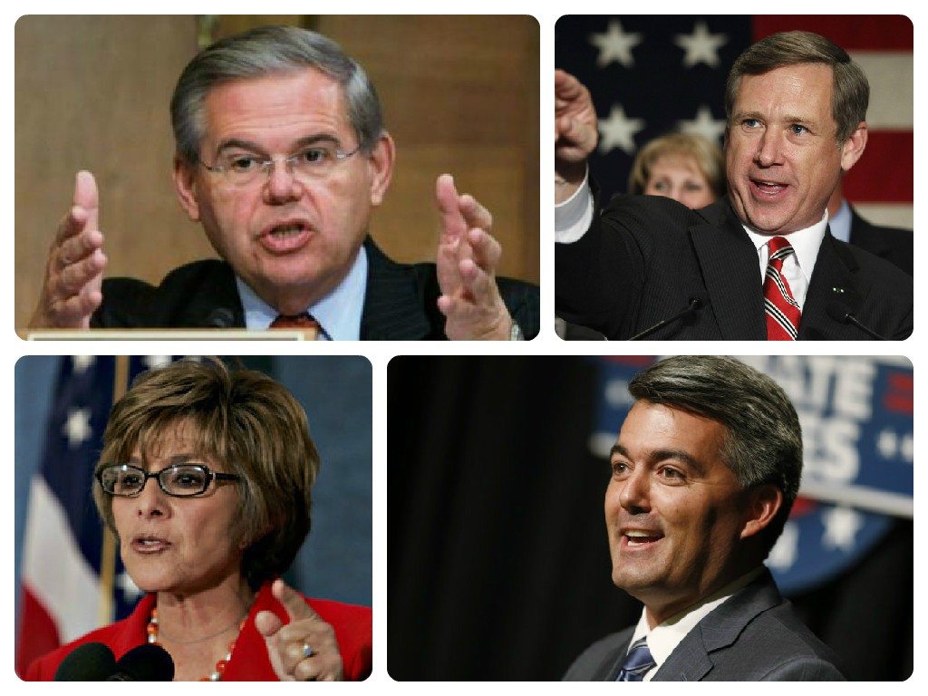 Senators Robert Menendez (D-N.J.), Mark Kirk (R-Ill.), Barbara Boxer (D-Calif.) and Cory Gardner (R-Colo.)