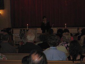 Ayata speaking in Worcester (Photo: Khatchig Mouradian)