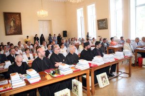 Participants listening intently the first day of the conference in the Old Theological Seminary at Holy Etchmiadzin