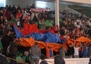 Fans during the Turkey-Armenia match