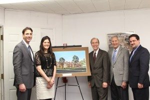 (L-R) Facility administrator Matthew Russo, ANC of NJ co-chair Karine Shnorhokian, Congressman Garrett, Armenian Home board member Andy Torigian and ANC of NJ co-chair James Sahagian.