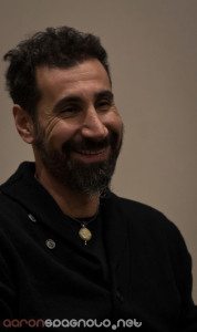 Serj Tankian during an interview with the Armenian Weekly in 2011. (Photo by Aaron Spagnolo)