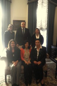 ARS representatives with Ambassador Garen Nazarian at the Armenian Mission. 
