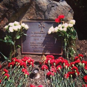 The Armenian Genocide memorial plaque at the Bergen County Courthouse in Hackensack