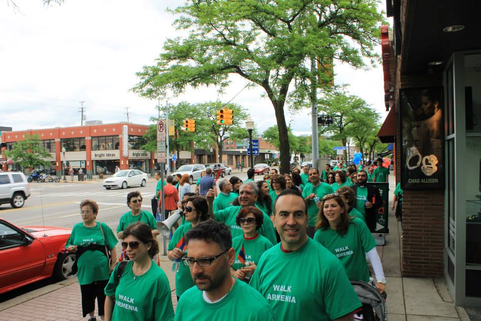A scene from the walkathon