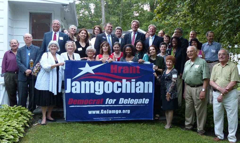 Hrant Jamgochian and Congressional Armenian Caucus Co-Chair Frank Pallone were joined by a growing and diverse group of Armenian-American and local area voters at the campaign’s fundraising kick-off hosted by Nancy Greenspan.
