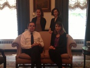 The interns with Ambassador Nazarian