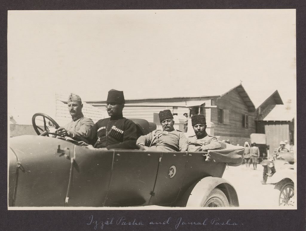 Djemal Pasha in his car