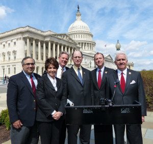A scene from the press conference on the Kessab crisis