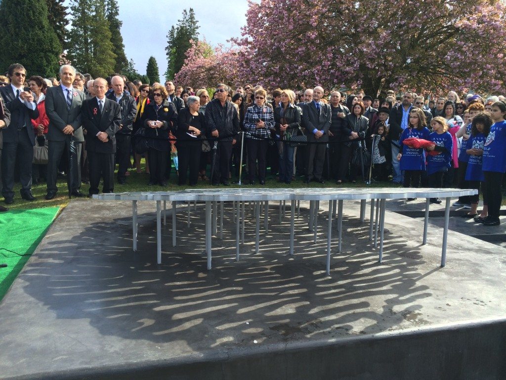 The official unveiling ceremony of the Vancouver Genocide monument on April 27, 2014