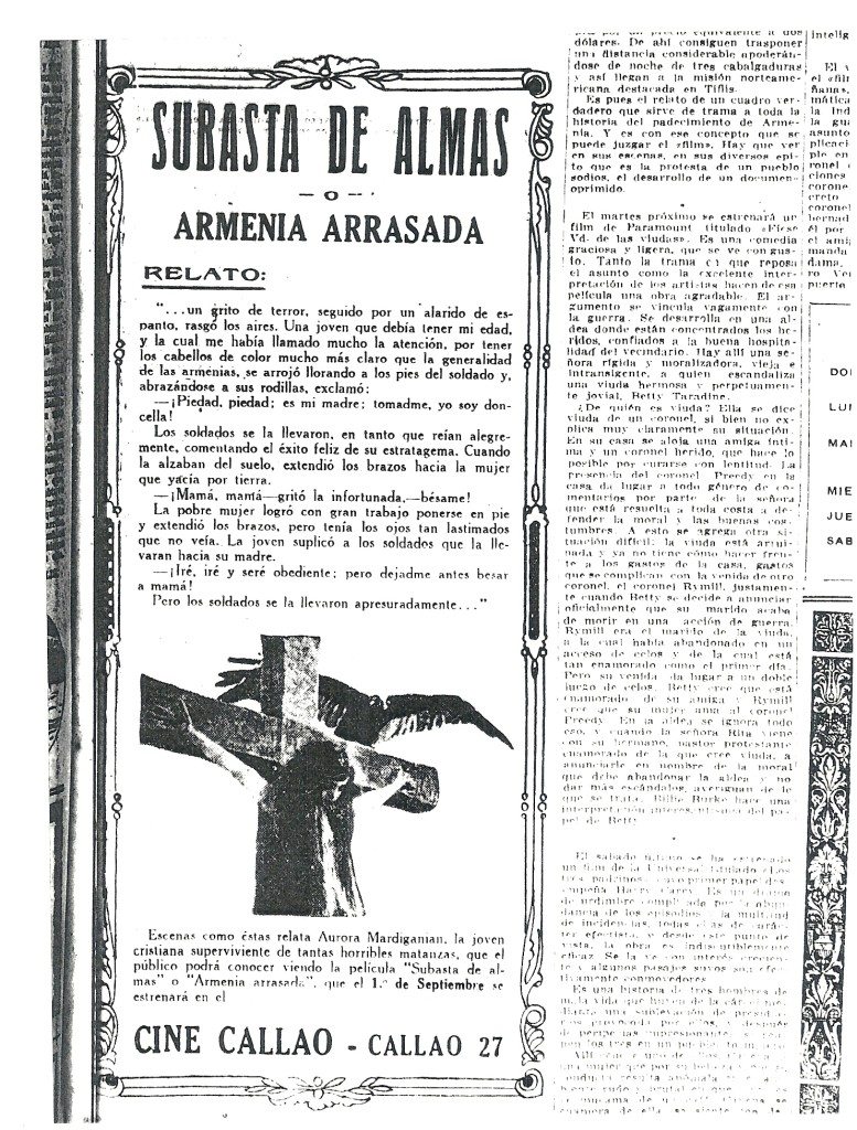 La Nacion, Buenos Aires, August 29, 1920 (Photo courtesy of Eduardo Kozanlian)