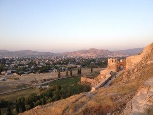 The new city of Van with part of the pert (fort) on the right, taken from atop