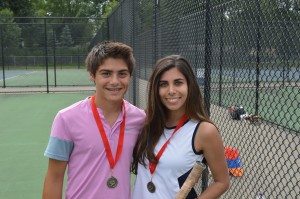 Tennis Gold Medalists Aram Najarian and Stephanie Dolik
