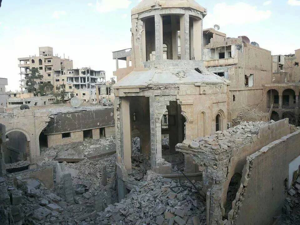 The first photos of Armenian Genocide Memorial Church in Der Zor blown up by ISIS emerged on Sept. 24.