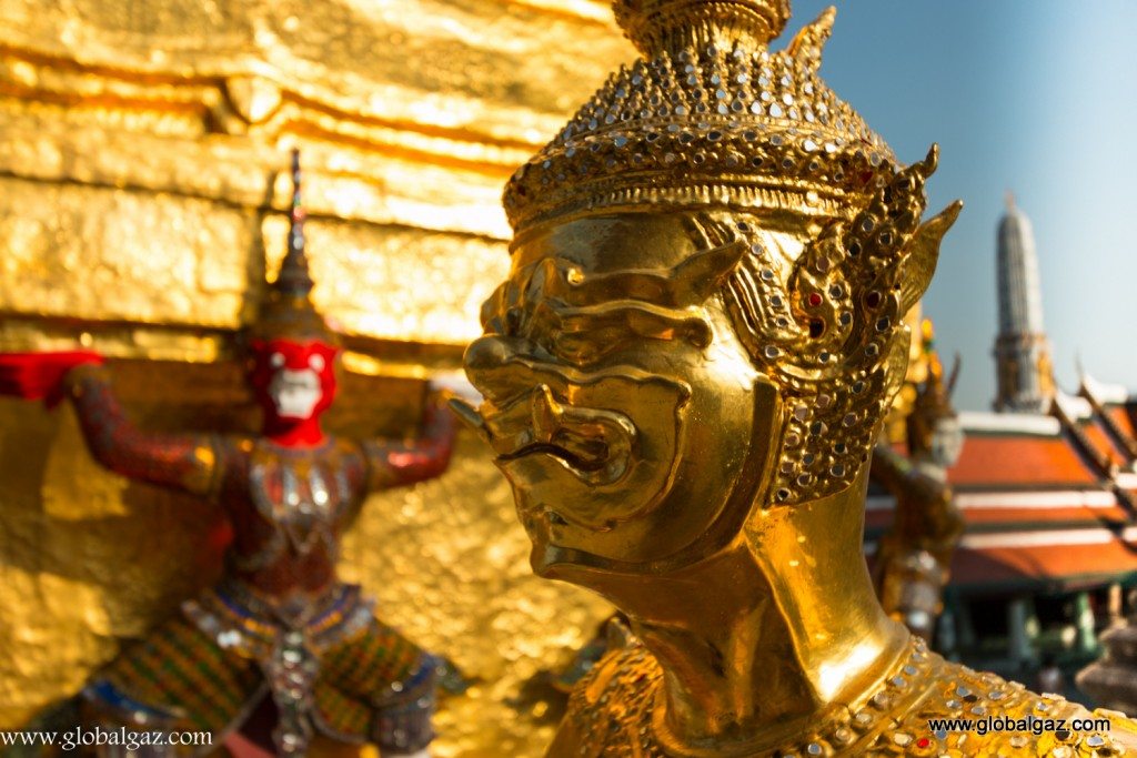 The holiest site in Bangkok, the Emerald Buddha Temple