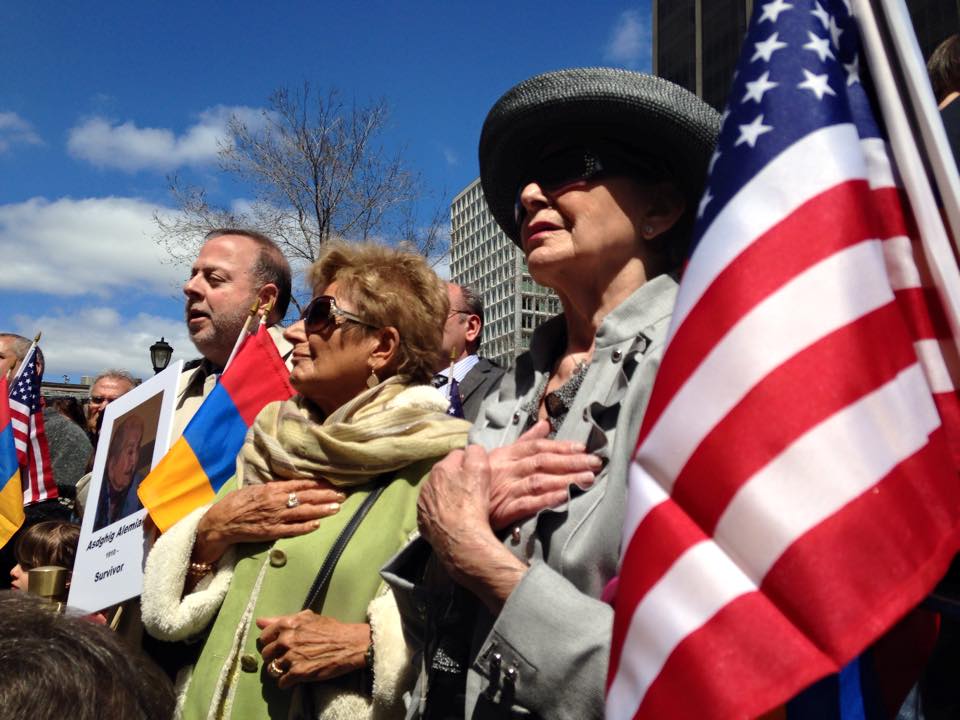 A scene from the Centennial commemoration of the Armenian Genocide in Boston (photo: Aaron Spagnolo)