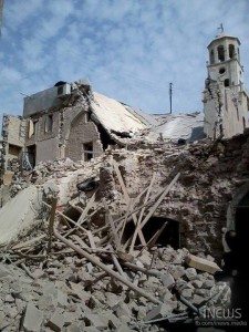 Aleppo's Armenian Church of Forty Martyrs destroyed (photo: iNews)