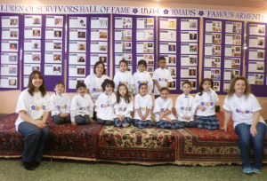 The youngest HMADS students at the Wall of Fame