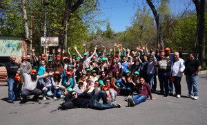Dozens of volunteers from local partner organizations joined ATP to clean up trash along the Yerevan Children’s Railway as part of a series of Earth Day activities in Armenia.