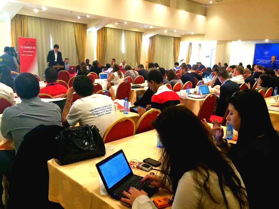 Over 160 youth gathered in Yerevan for the 2015 IUSY World Council. (Photo: Patil Aslanian)