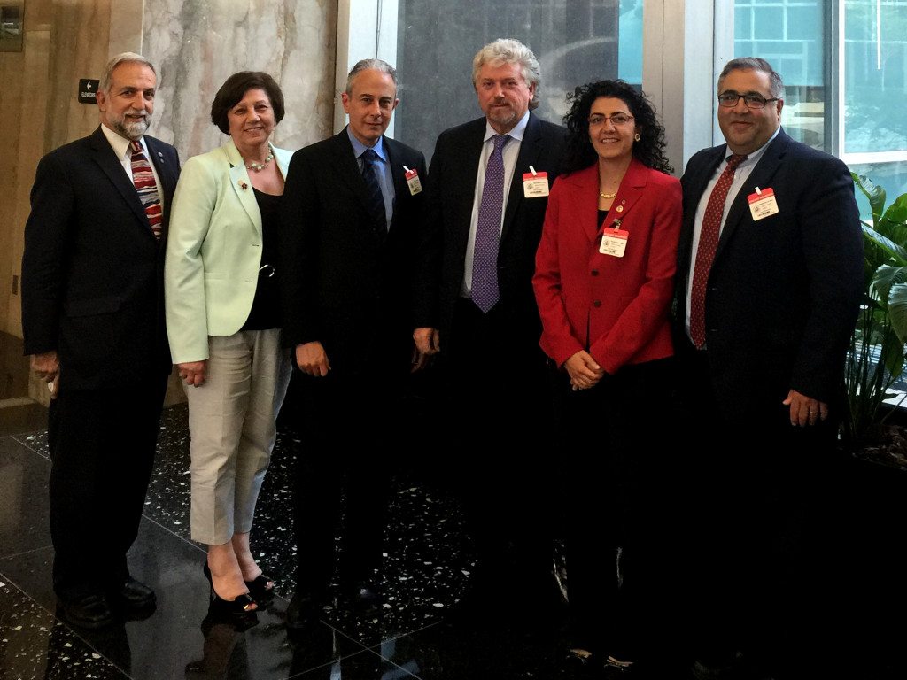   Armenian American delegation at the U.S. State Department prior to their meeting on Syrian Armenian relief efforts.