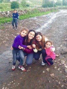 Volunteers meet the children in Dzalka