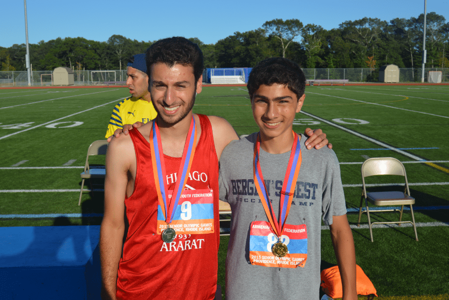 1600 Run Medalists (L-R) Alek Surenian (CHIC), David Barsamian (NJ)