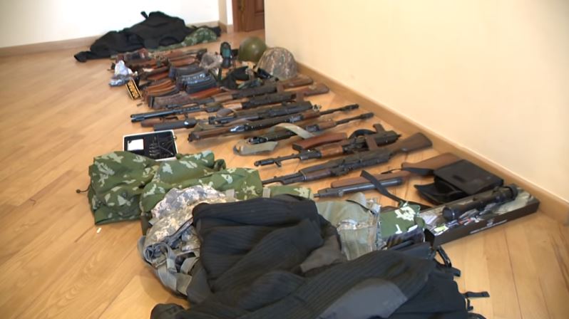 NSS released video showing the weapons cache