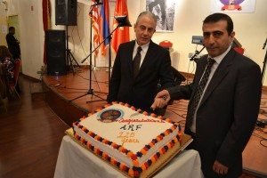 (L-R) ARF Eastern Region Central Committee chairman Hayg Oshagan and ARF Syrian Central Committee member Nerses Sarkissian