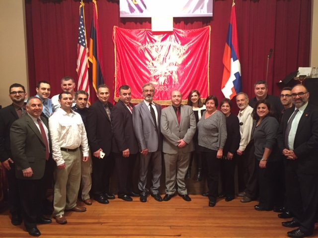 Providence ARF members with Kevork Hadjian in the center