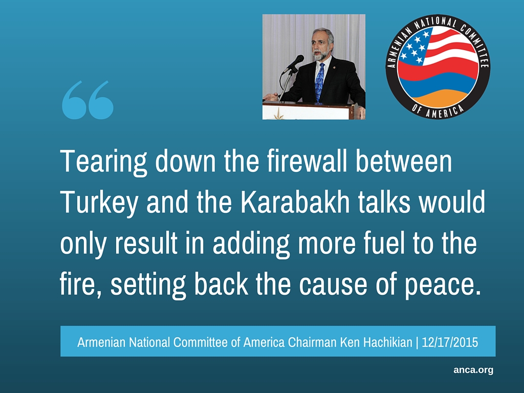 Response from ANCA Chairman Ken Hachikian regarding U.S. Ambassador Daniel Baer’s remarks citing Turkey’s ‘valuable’ role in Nagorno-Karabagh peace talks.