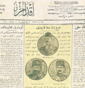 ' Their response to eliminate the Armenian problem was to attempt the elimination of the Armenians themselves.' (Photo: Ottoman newspaper İkdam on 4 November 1918)