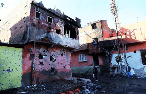 Destruction in the heavily Kurdish-populated Sur district of Diyarbakir
