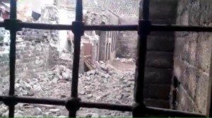 Images show the extent of damage to the Armenian Catholic Church