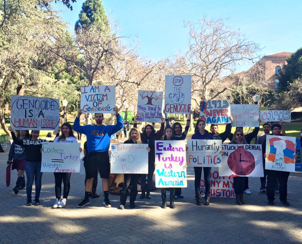 A scene from the UCLA protest