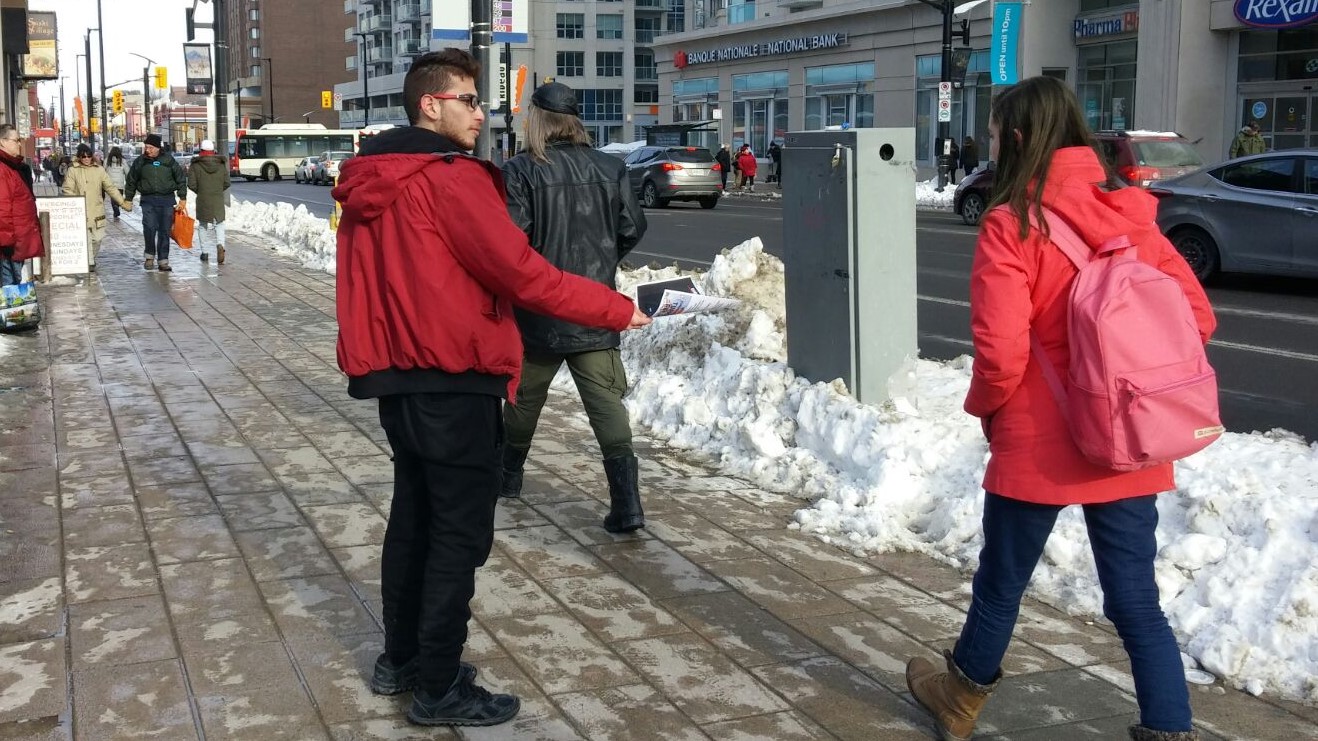 The group went on to the major intersections in downtown Ottawa to pass out flyers to the general public regarding Turkey’s human rights record, its denial of the Armenian Genocide, and why it should not be trusted as a NATO ally.
