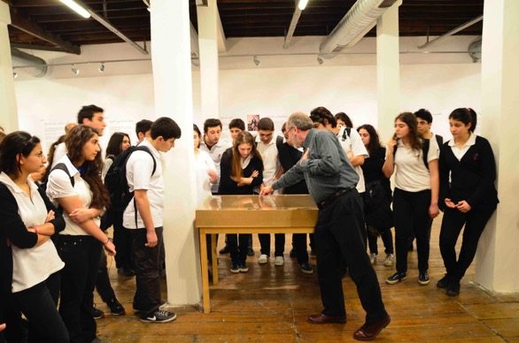School groups, primarily from the Armenian schools of Istanbul, attended the exhibition.