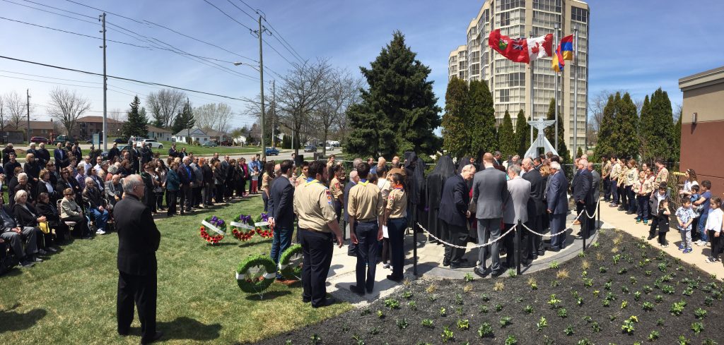 Hundreds of community members from the Niagara Region and elsewhere gathered at the Armenian Community Center of St. Catherines for the ceremony. (Photo: Harout Kassabian)