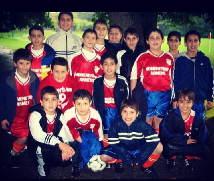 Homenetmen Boston soccer (the authored is pictured third from the right, top row)
