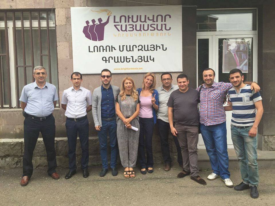 Members of the newly-formed Bright Armenia (Lousavor Hayastan) Party.