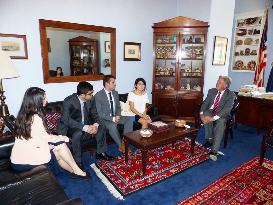 The ANCA Leo Sarkisian Interns sit down with Congressional Armenian Caucus Co-Chair Frank Pallone (D-N.J.) for a chat about the challenges and opportunities to advance community concerns on Capitol Hill and career opportunities at the nation's capital.