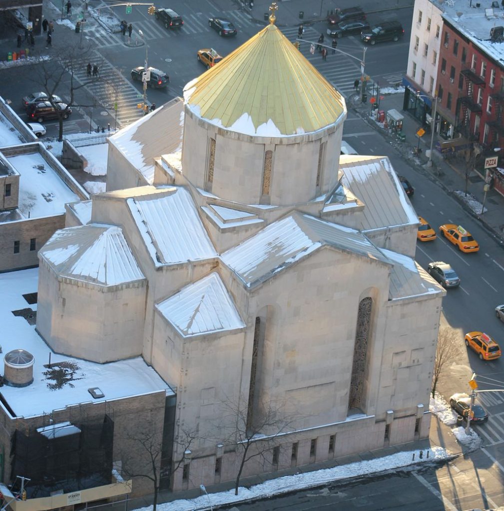 St. Vartan Armenian Cathedral in New York City is the first cathedral of the Armenian Apostolic Church to be constructed in North America. (Photo: Gomezryan)