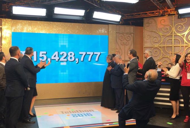 The 19th annual Hayastan All-Armenian Fund International Telethon raised $15,428,777 in donations and pledges. 