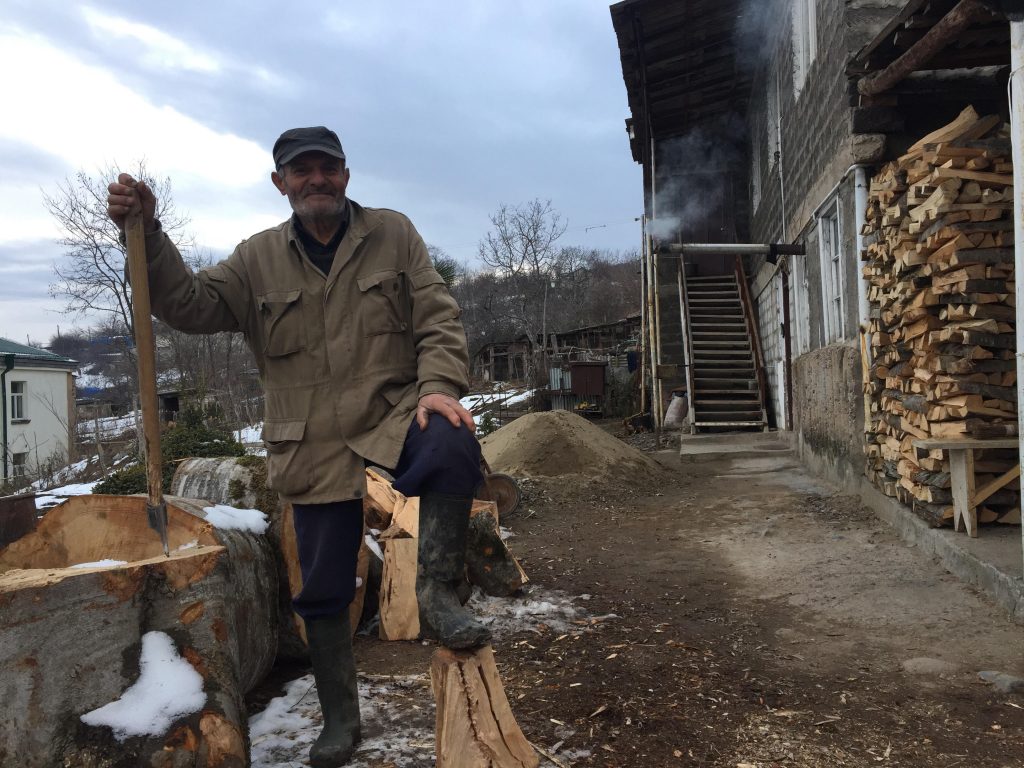 'The problem in the village is that all the harvesting areas are constantly under the threat of Azerbaijani attack. We have four hectares of land, but are only able to work on a small plot,' says Zhora papik.