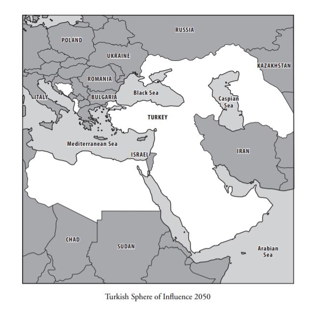 Ο χάρτης του Stratfor για τη σφαίρα επιρροής της Τουρκίας 2050