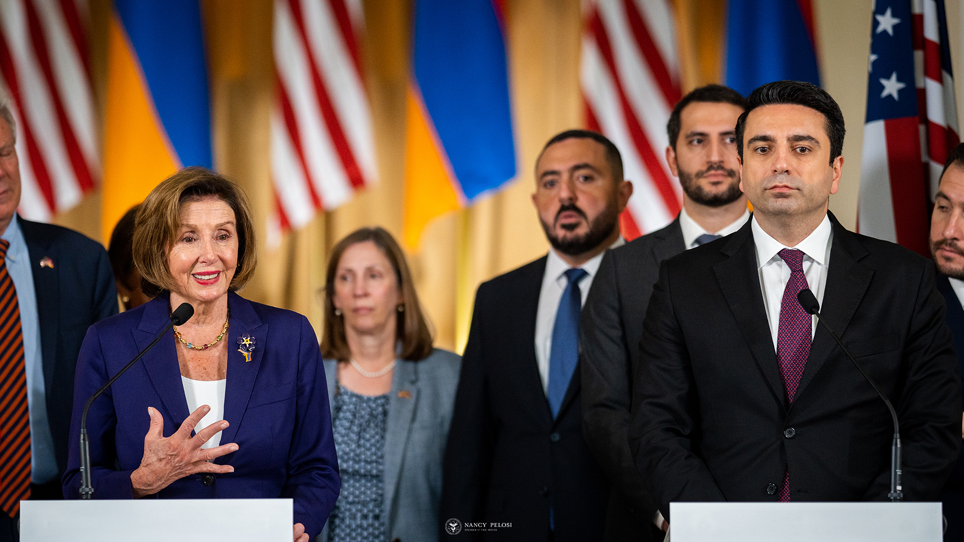 U.S. House Speaker Nancy Pelosi and Armenian National Assembly speaker Alen Simonyan (Nancy Pelosi, September 18) (1)