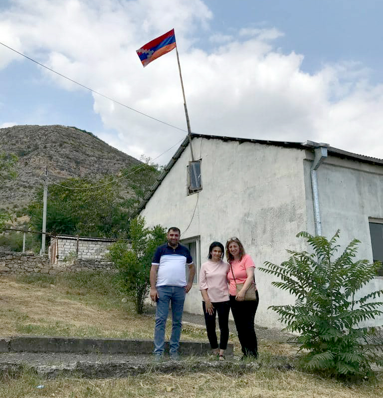 ACAA Artsakh Fund member Pauline Dostoumian visiting beneficiaries in Artsakh