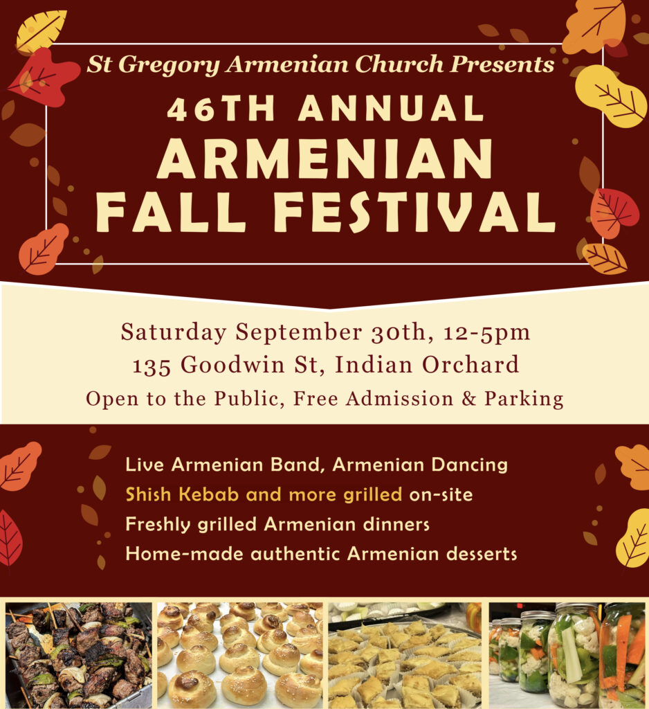 St. Gregory Church announces 46th Annual Armenian Fall Festival