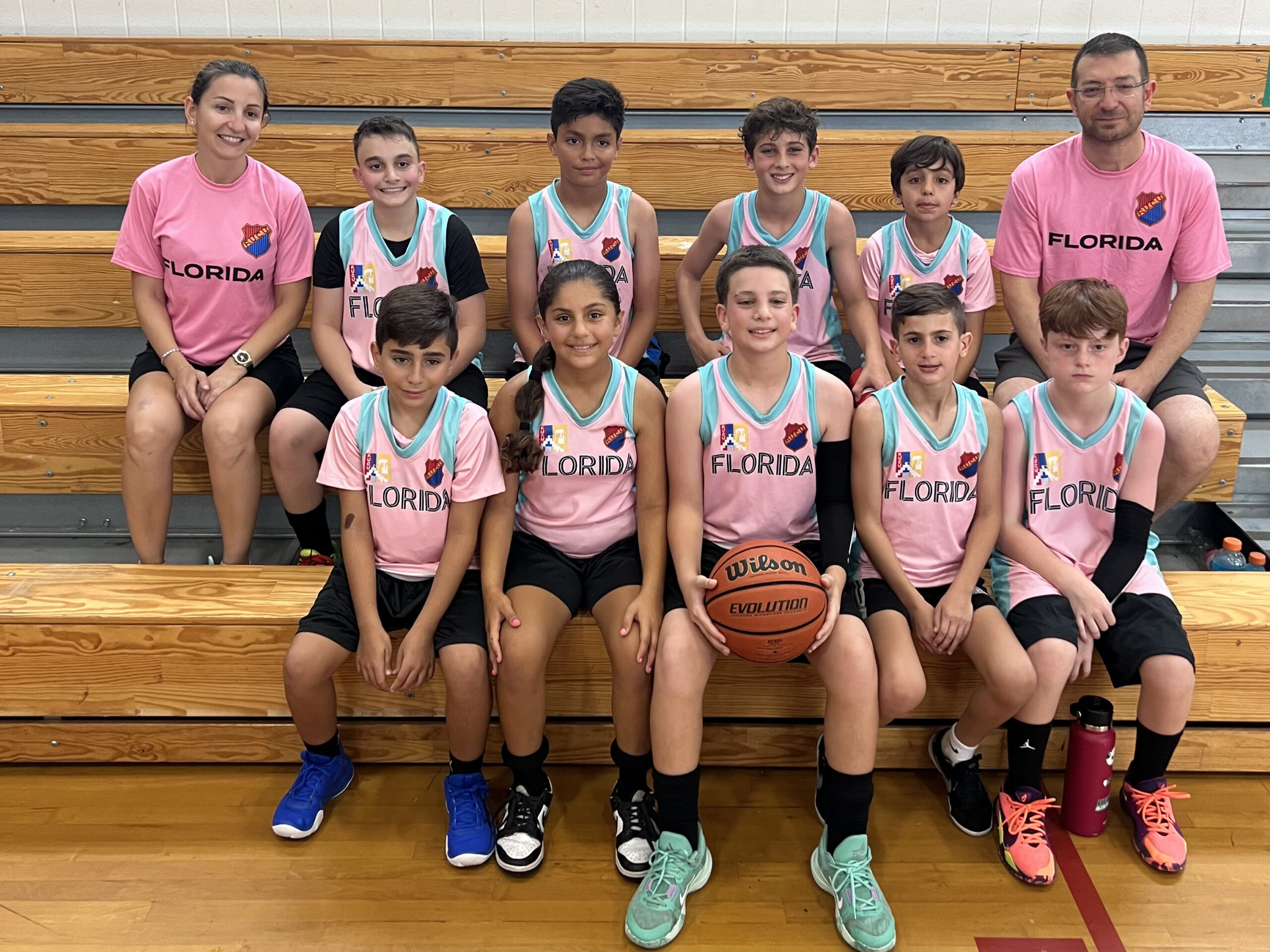 Bantam basketball team left to right top row_ K-4. Dalita Tirinkian ...