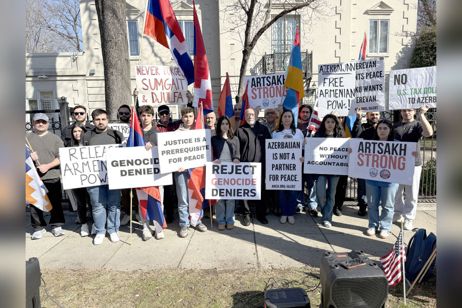 AYF D.C. “Ani” Chapter protests Azerbaijan’s genocidal legacy at embassy rally